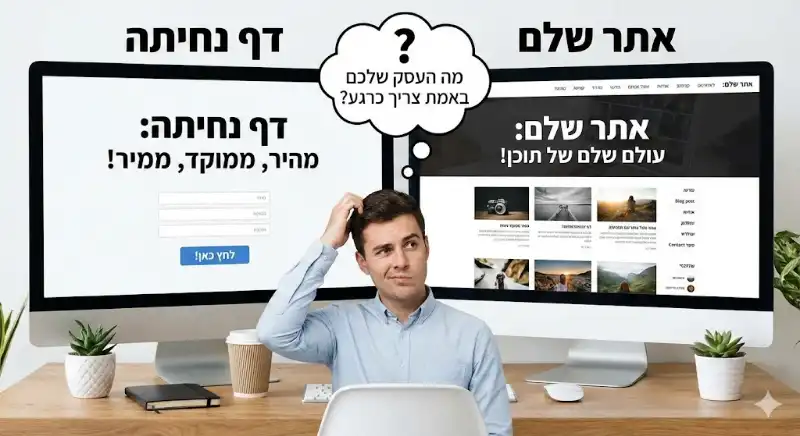 דף נחיתה או אתר שלם