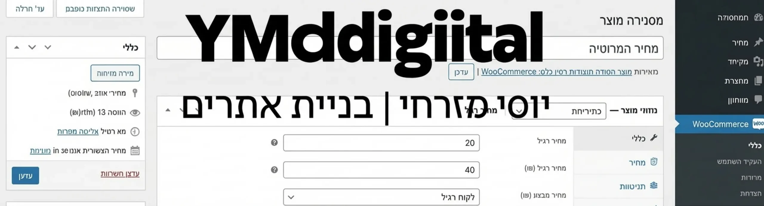 צילום מסך מתוך ממשק הניהול של ווקומרס בעריכת מוצר, המציג טבלה שבה לכל תפקיד משתמש כמו סיטונאי או מפיץ יש שדה הזנת מחיר נפרד מתחת למחיר הרגיל